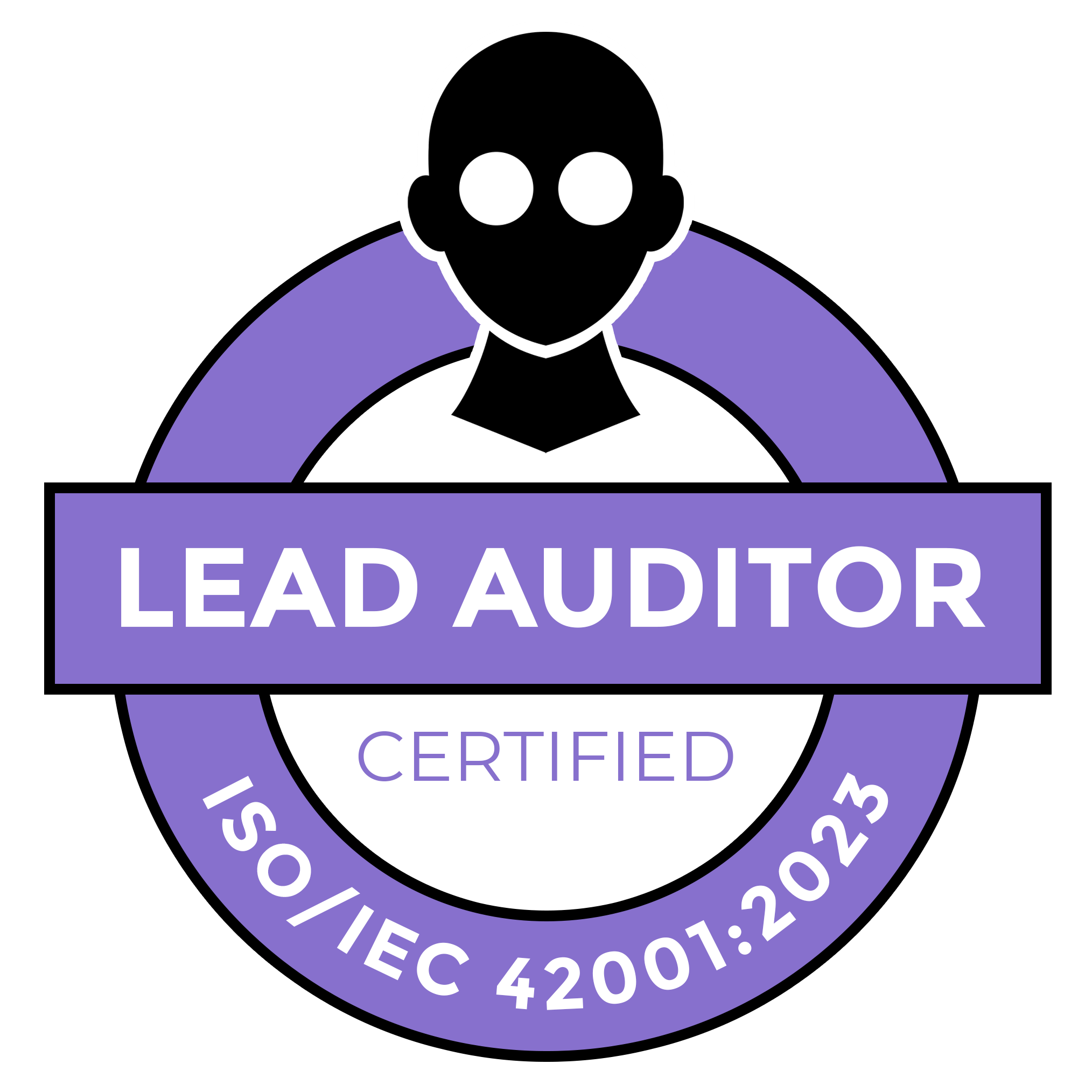 Official ISO/IEC 42001:2023 Lead Auditor badge