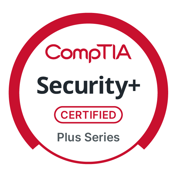 Official CompTIA Security+ ce Certification badge